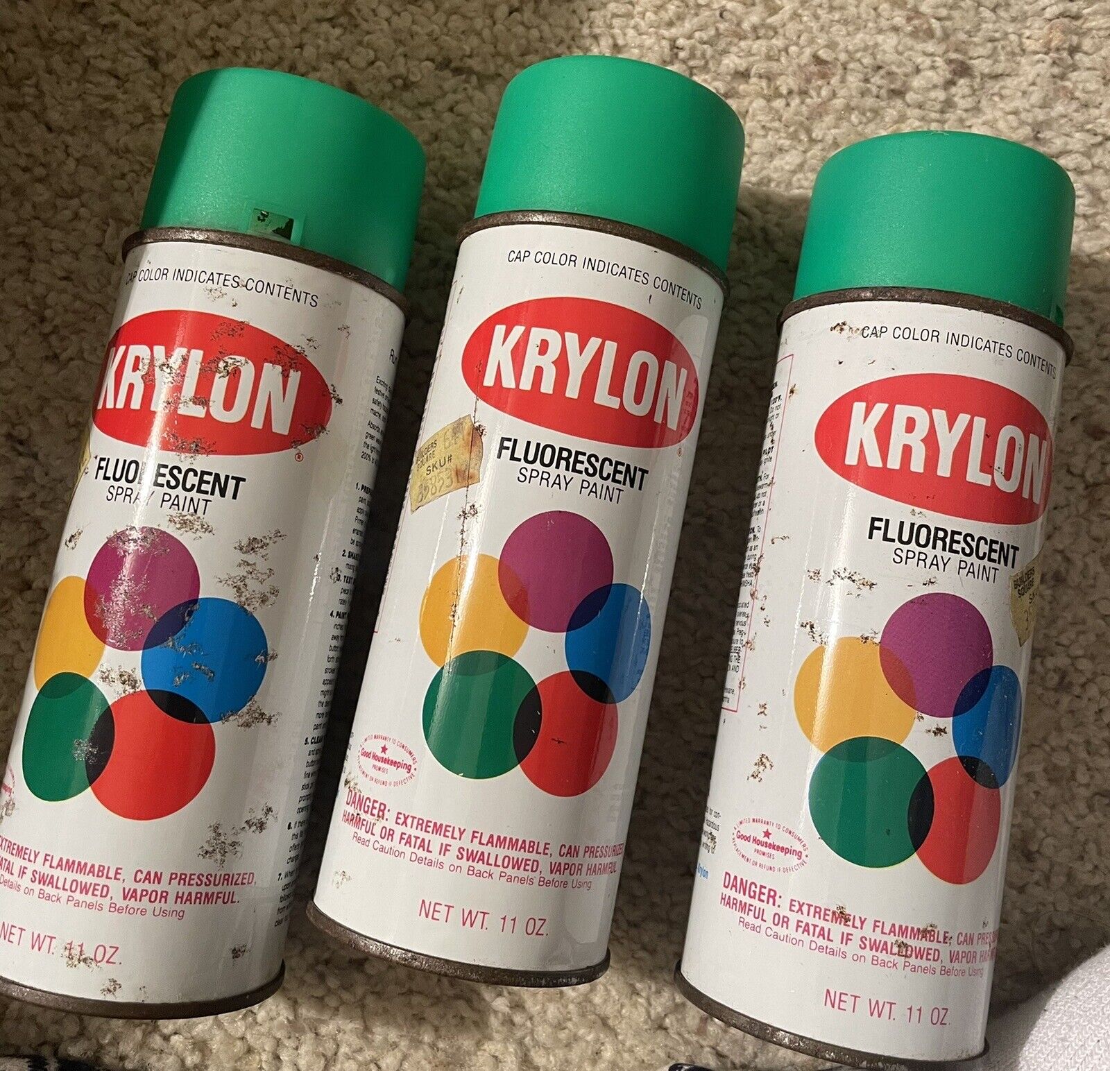 Vintage Krylon spray Paint  Glowing Green - Vintage Krylon spray paint can