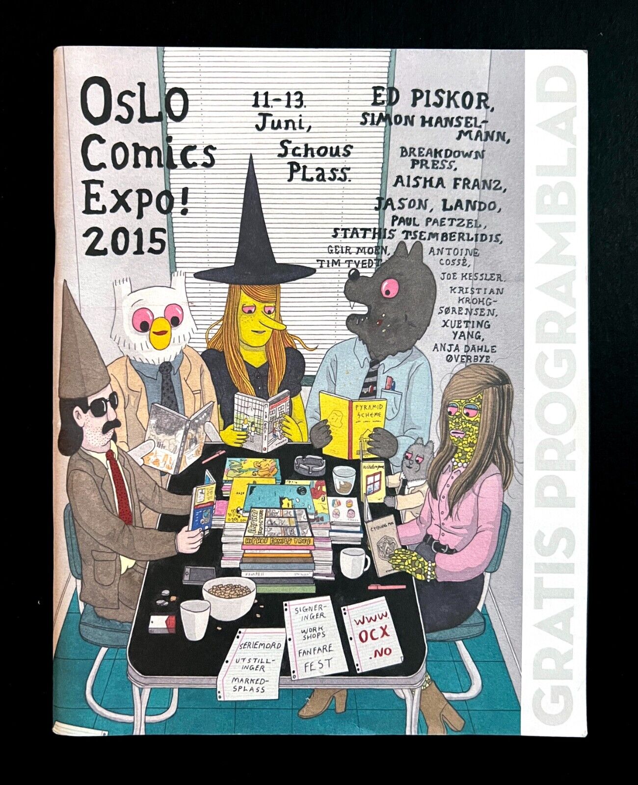 OSLO COMICS EXPO 2015 PROGRAM RARE Simon Hanselmann Cover & Interior Ed Piskor