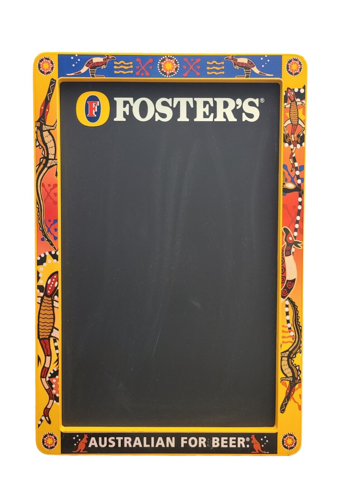 Vintage Foster's Australian Beer Chalkboard Bar Menu Board Sign Man Cave 