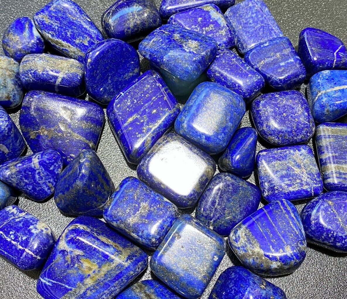 Lapis Lazuli Tumbled (1 LB) One Pound Bulk Wholesale Lot Polished Gemstones