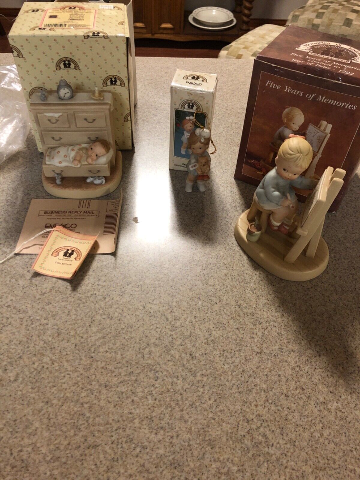 1992 Enesco Memories Of Yesterday Figurines Lot Good Night And God Bless 