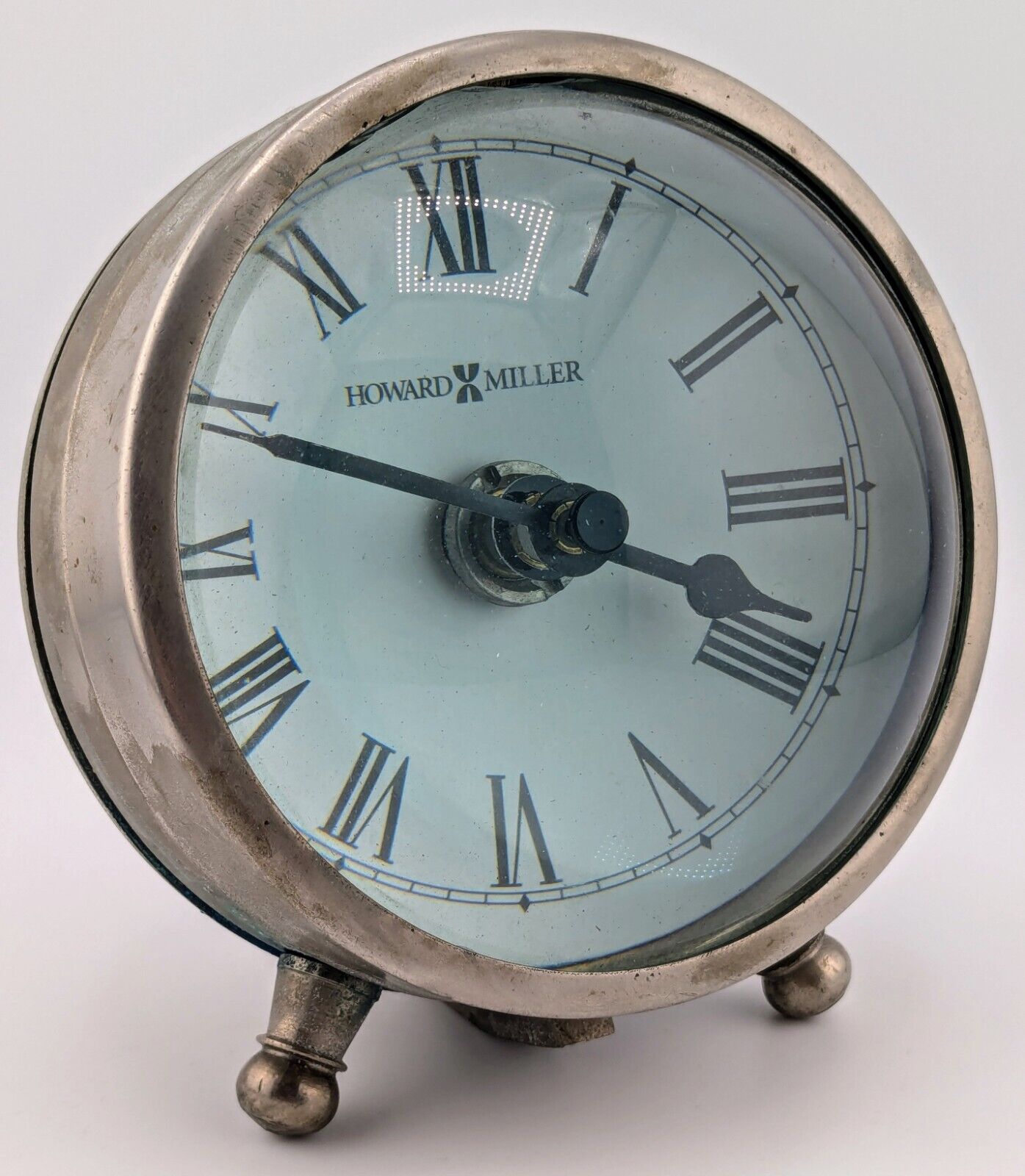 Vintage Howard Miller Maximus 645- 508 Quartz Mantle Clock - Magnified Glass