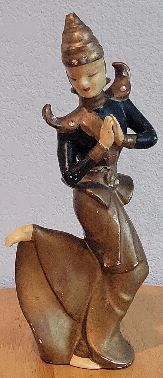 Vintage Kreiss Ceramic Figurine Dancer • Has Been Repaired • HTF • SEE All Pics