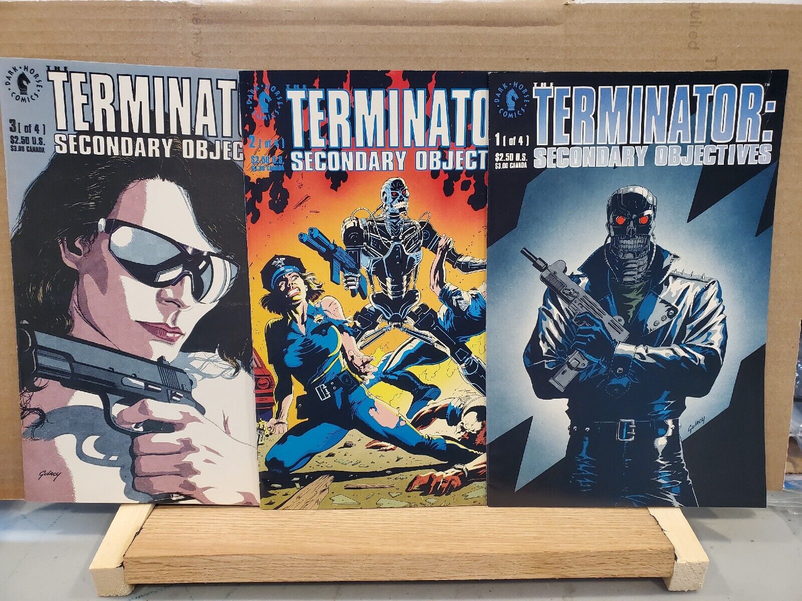 The Terminator: Secondary Objectives #1 #2 #3, Paul Gulacy Cover Dark Horse 1991