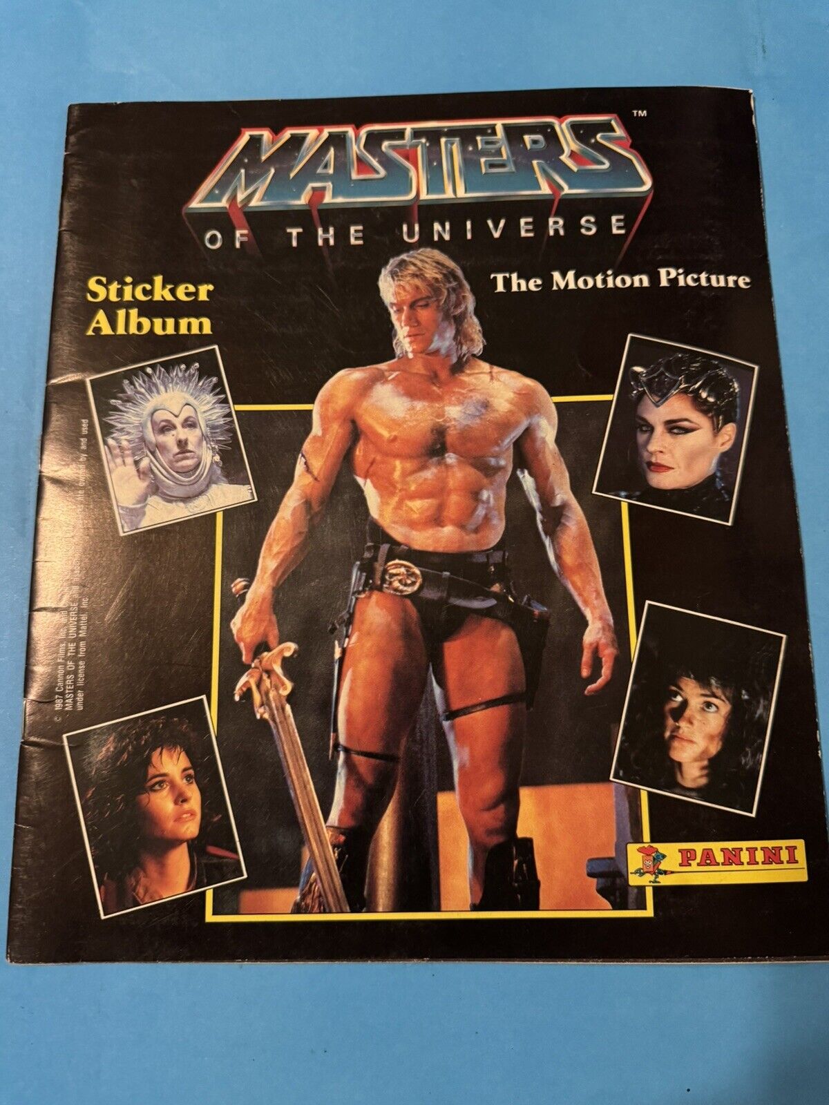 RARE PANINI MASTERS OF THE UNIVERSE MOTION PICTURE STICKER BOOK  Intact Poster