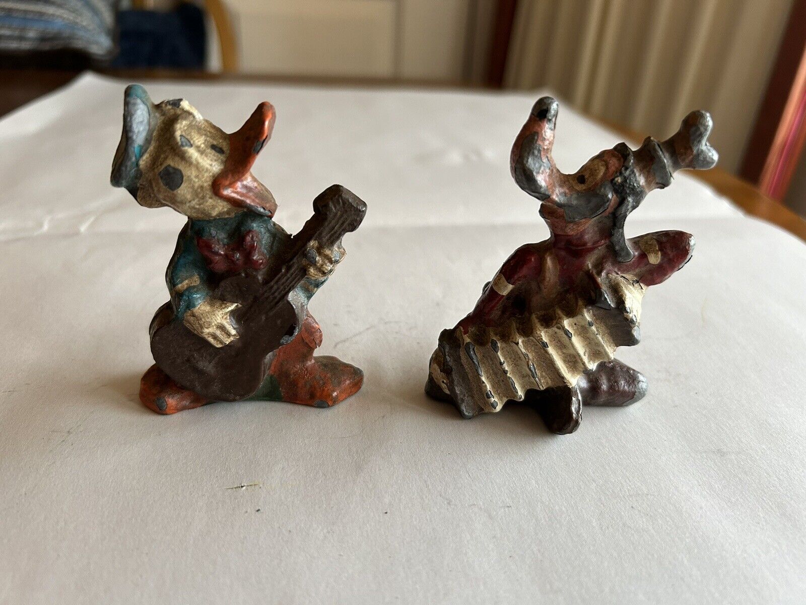 Very Rare Lead Vintage-Mid/late 1930’s Goofy And Donald Duck Playing Instruments