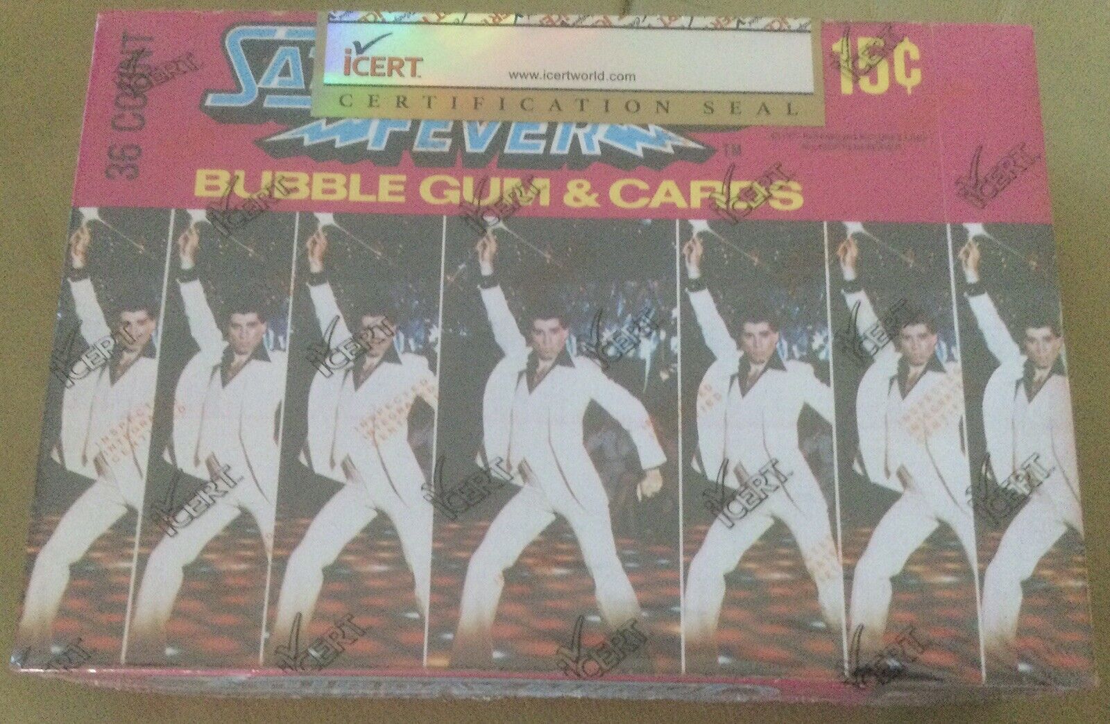 1977 Donruss - Saturday Night Fever Wax-Pack Box - I Cert - Certified - FASC