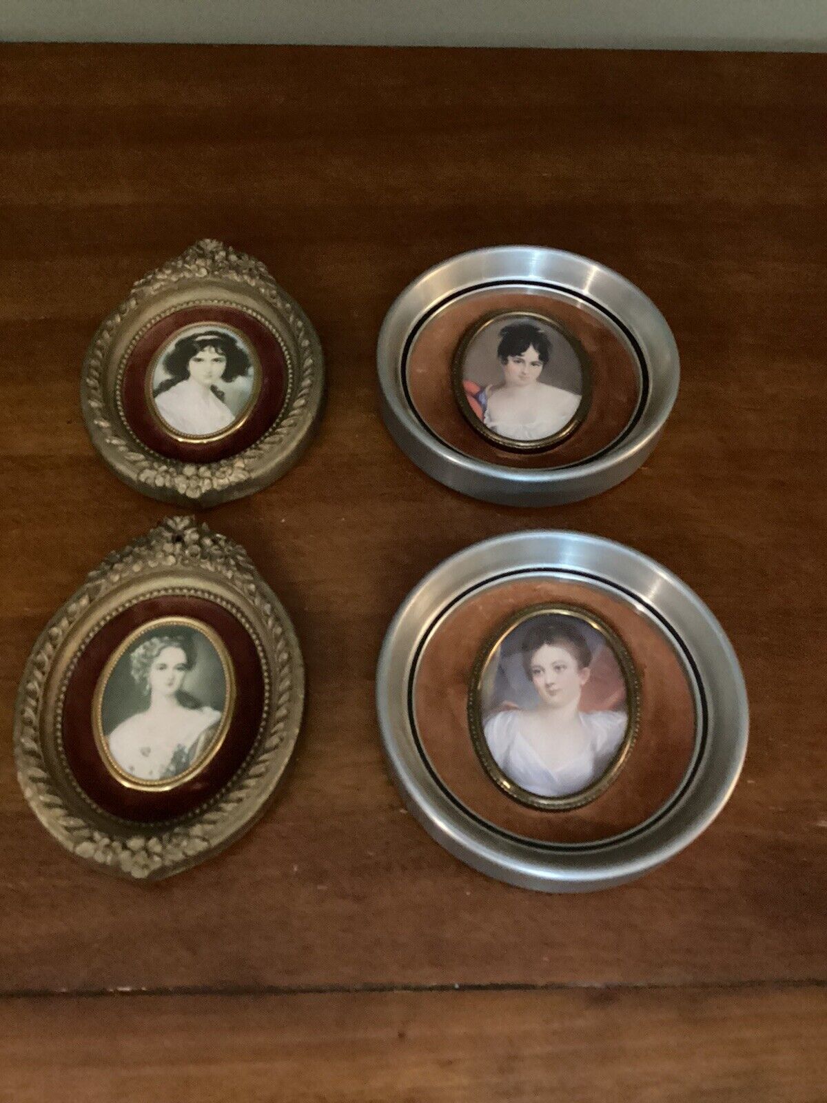 Vintage Set Of 4 Different Cameo Pictures