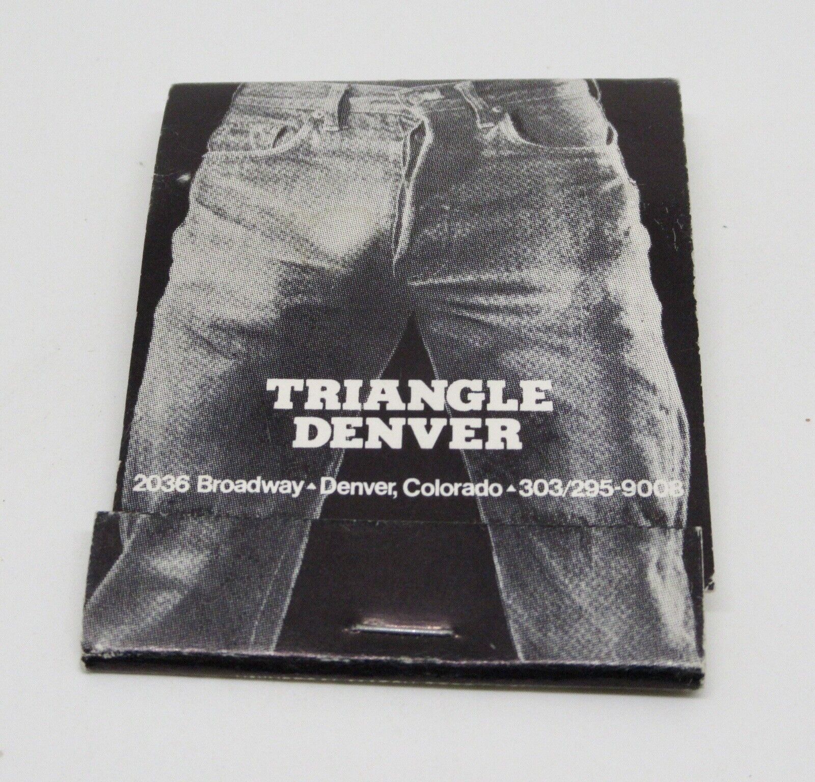 Triangle Denver Colorado Gay Bar 2036 Broadway FULL Matchbook