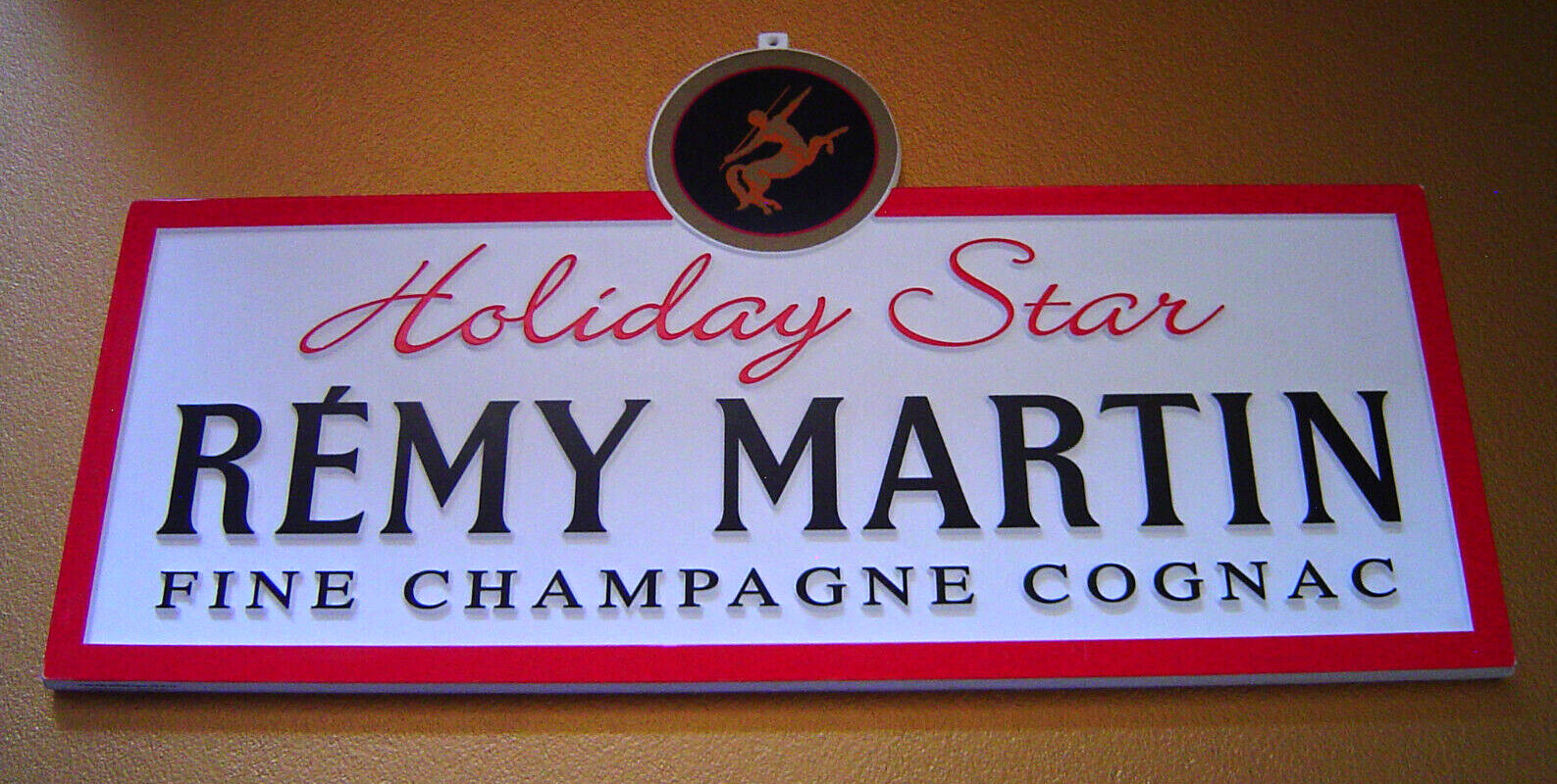Vintage Remy Martin Holiday Star Fine Champagne Cognac 2 Sided Sign From 2000