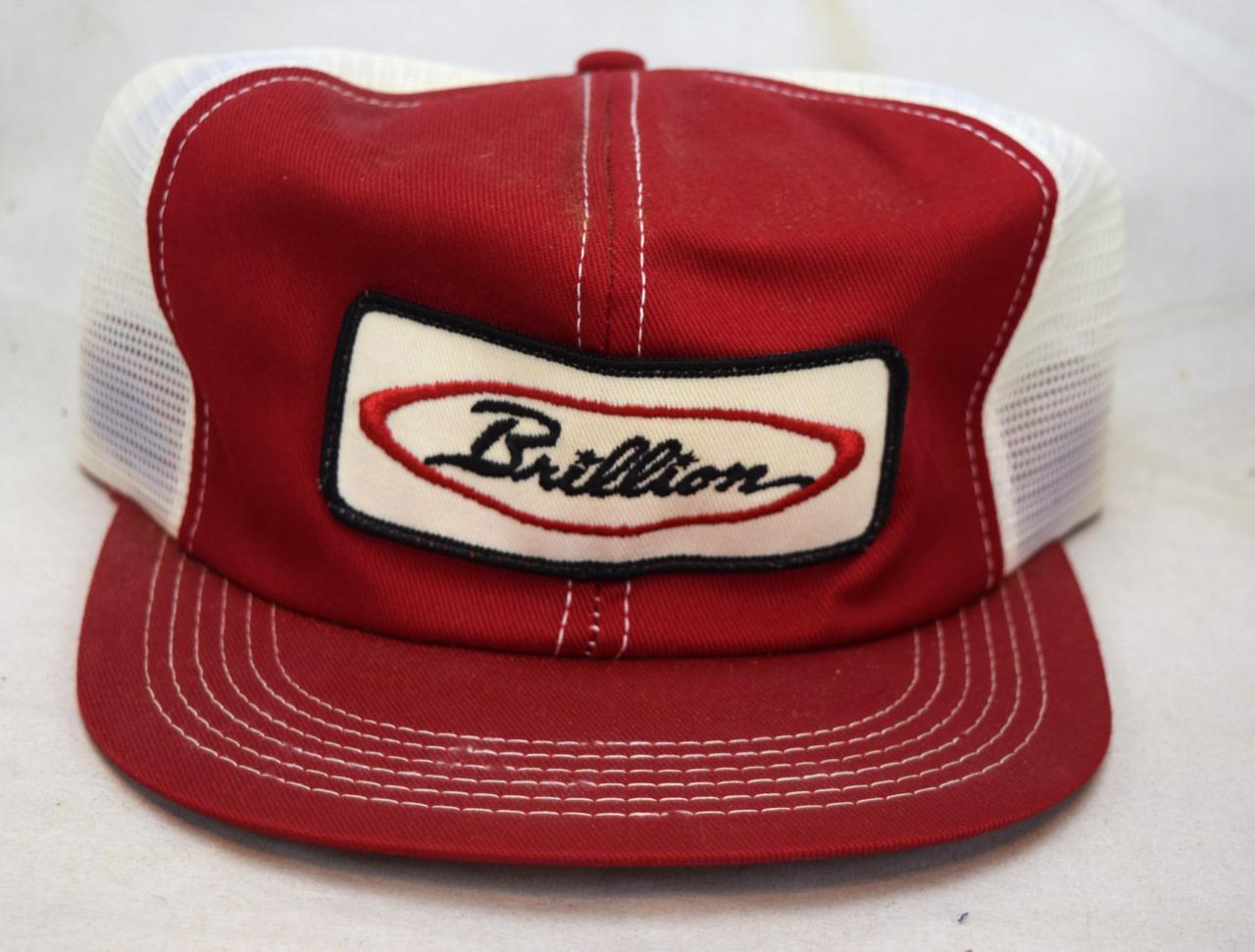 Vintage Brillion Farming Red Mesh Snapback Trucker Hat