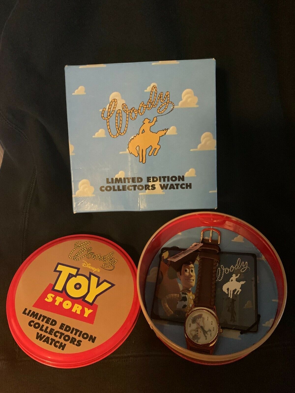 Vintage 1995 FOSSIL TOY STORY SHERIFF WOODY Limited Edition Wrist(needs battery)