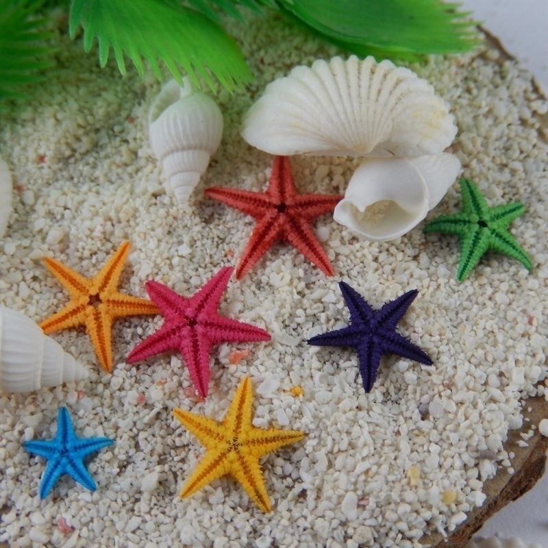 20 pcs Mixed Natural Starfish Tiny Dried Sea Star Nautical Ornament Decor 1-2cm
