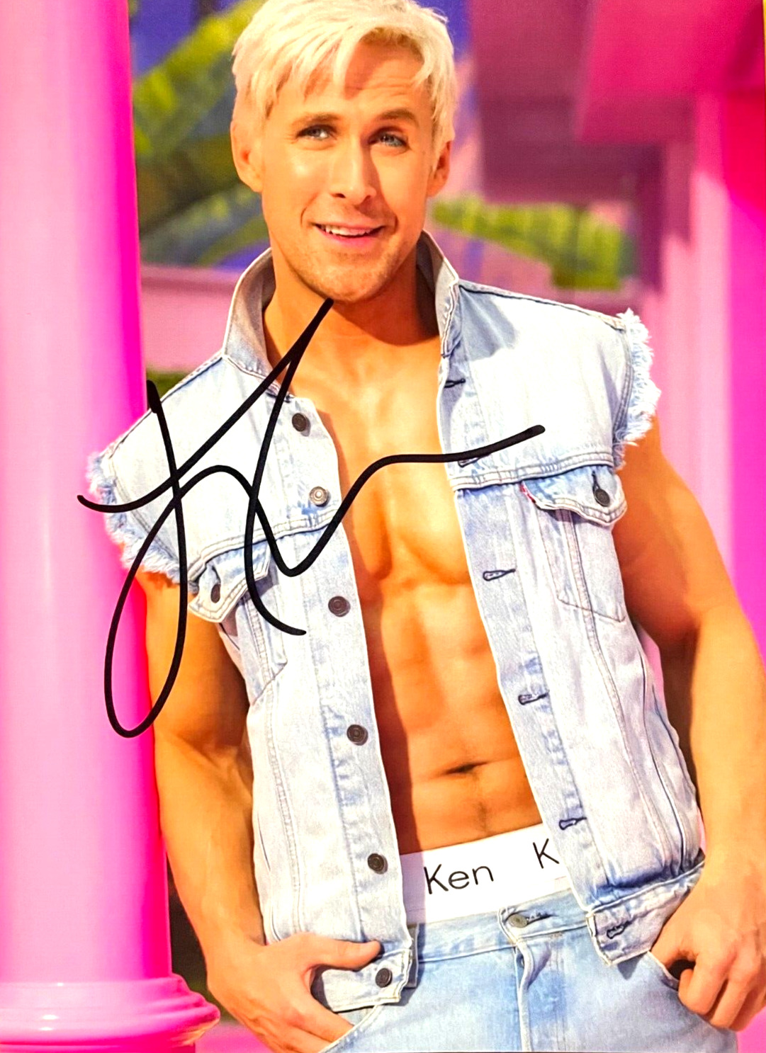 Ryan Gosling [Barbie Movie: KEN] Signed 7x5\