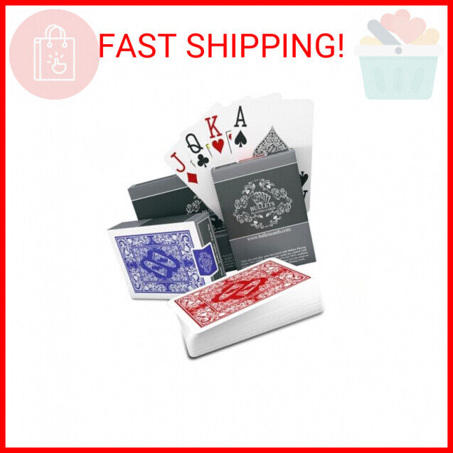 Bullets Playing Cards – Two Decks of Poker Cards – Waterproof Plastic – Easy to