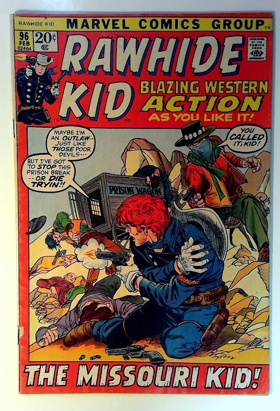 The Rawhide Kid #96 Marvel Comics (1972) VG/FN 1st Print Comic Book
