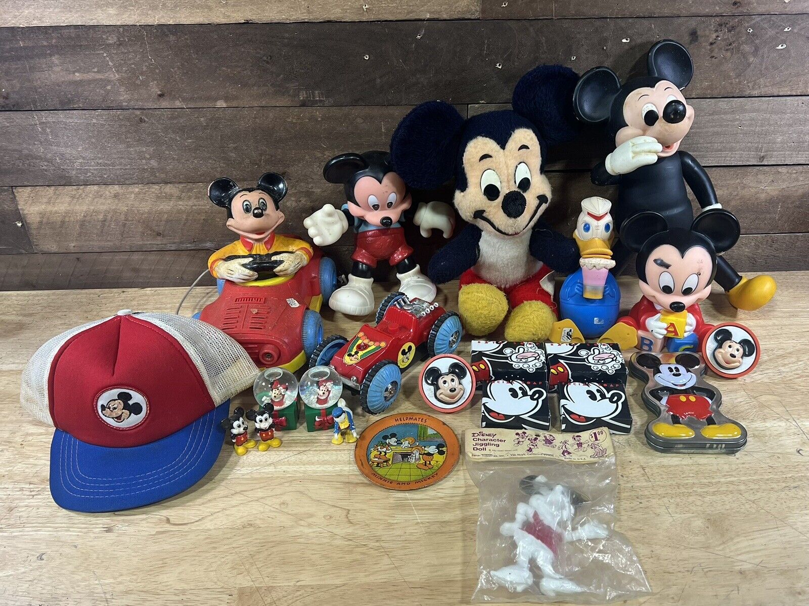 Vintage Lot Of Disney Mickey Mouse Toys & Collectibles 