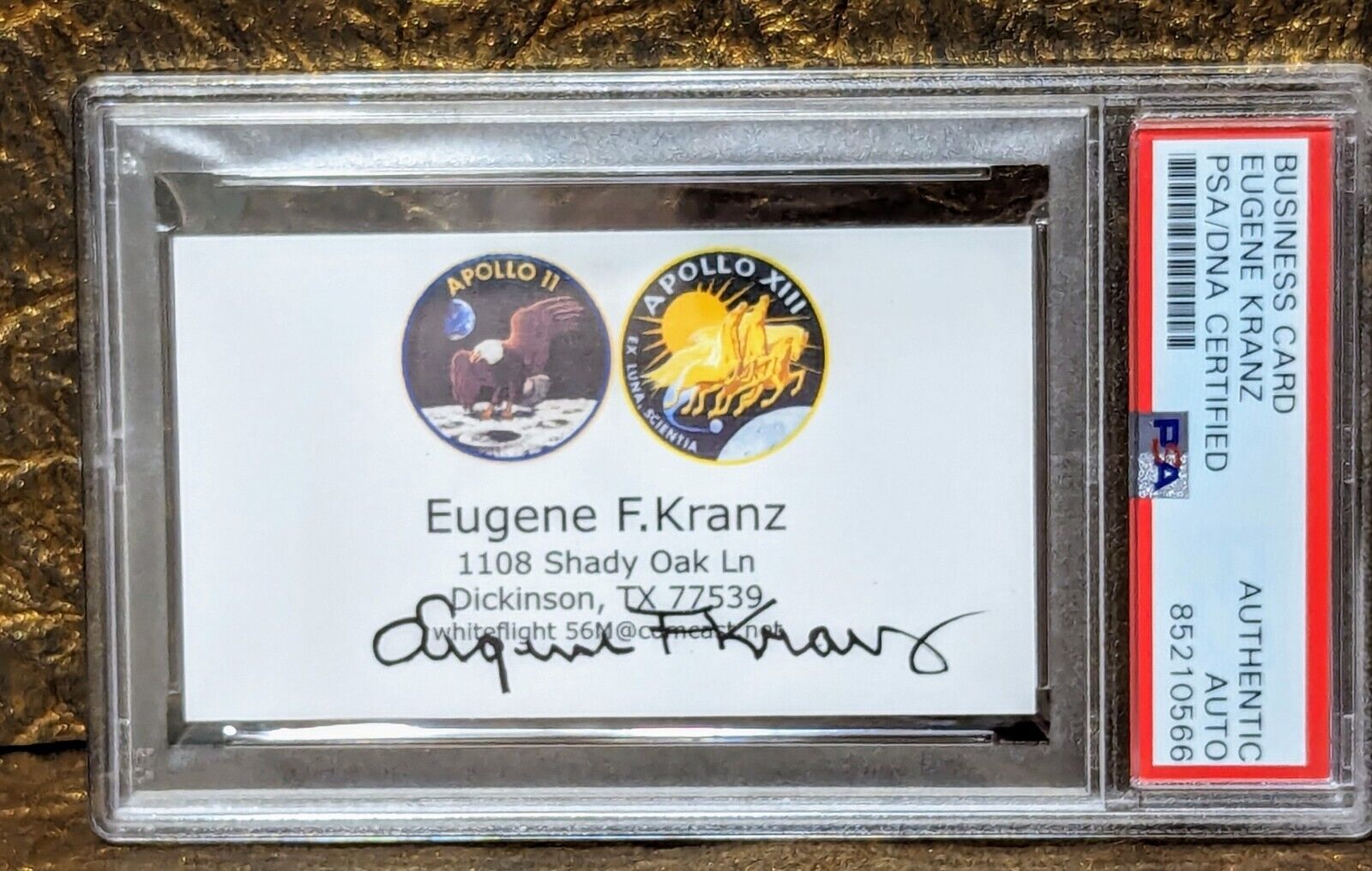 Gene Kranz Autograph NASA Apollo 11 & Apollo 13 PSA DNA Signed Business Card 🚀