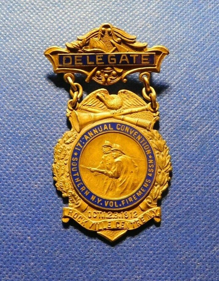 1912 DELEGATE ROCKVILLE CENTRE N.Y. 17TH ANNUAL CONVENTION ASSN TOKENc339TXXX 