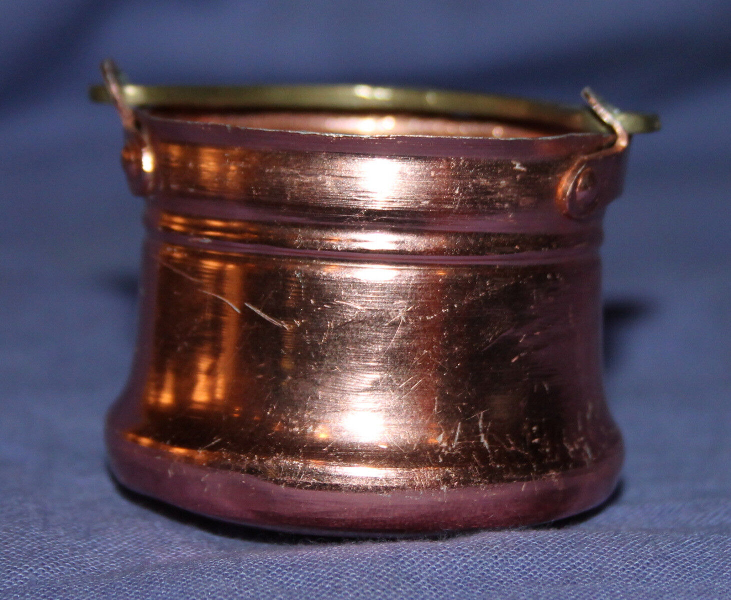 Vintage Small Souvenir Hand Made Folk Copper Pot