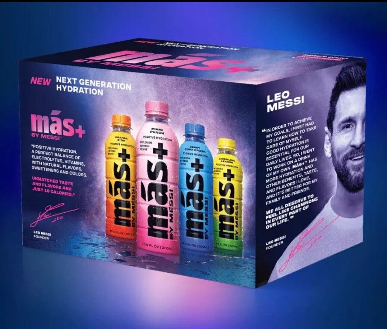 Más+ By Messi Commemorative Launch Pack Confirmed Order Limited Edition Drink