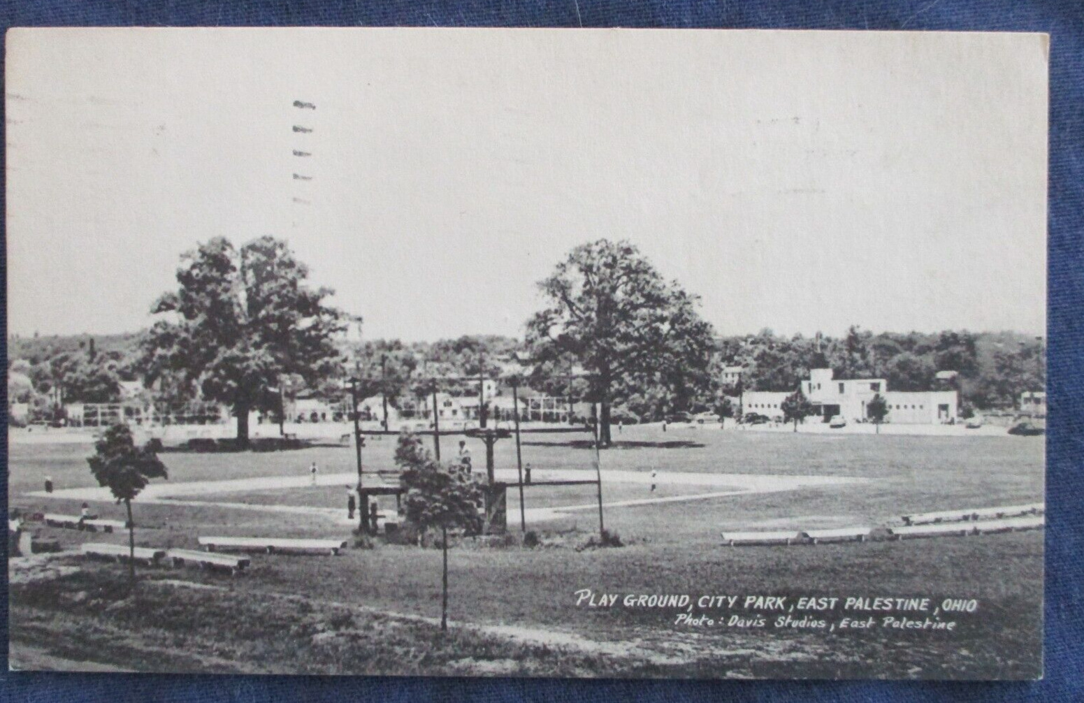 1956 East Palestine Ohio City Park Baseball Field Postcard