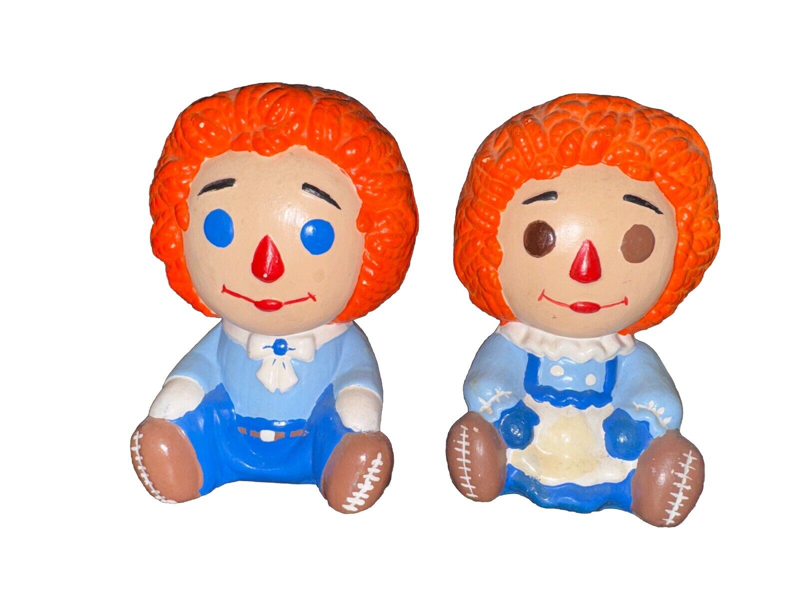 Raggedy Ann and Andy Doll 1970’s Ceramic Mold Hand Painted Classic Collection