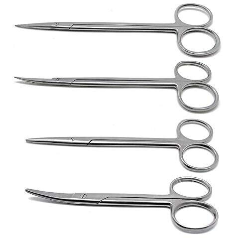 Custom of 40-pieces Stainless Steel Surgical Scissors Straight/Curved Metzenbaum