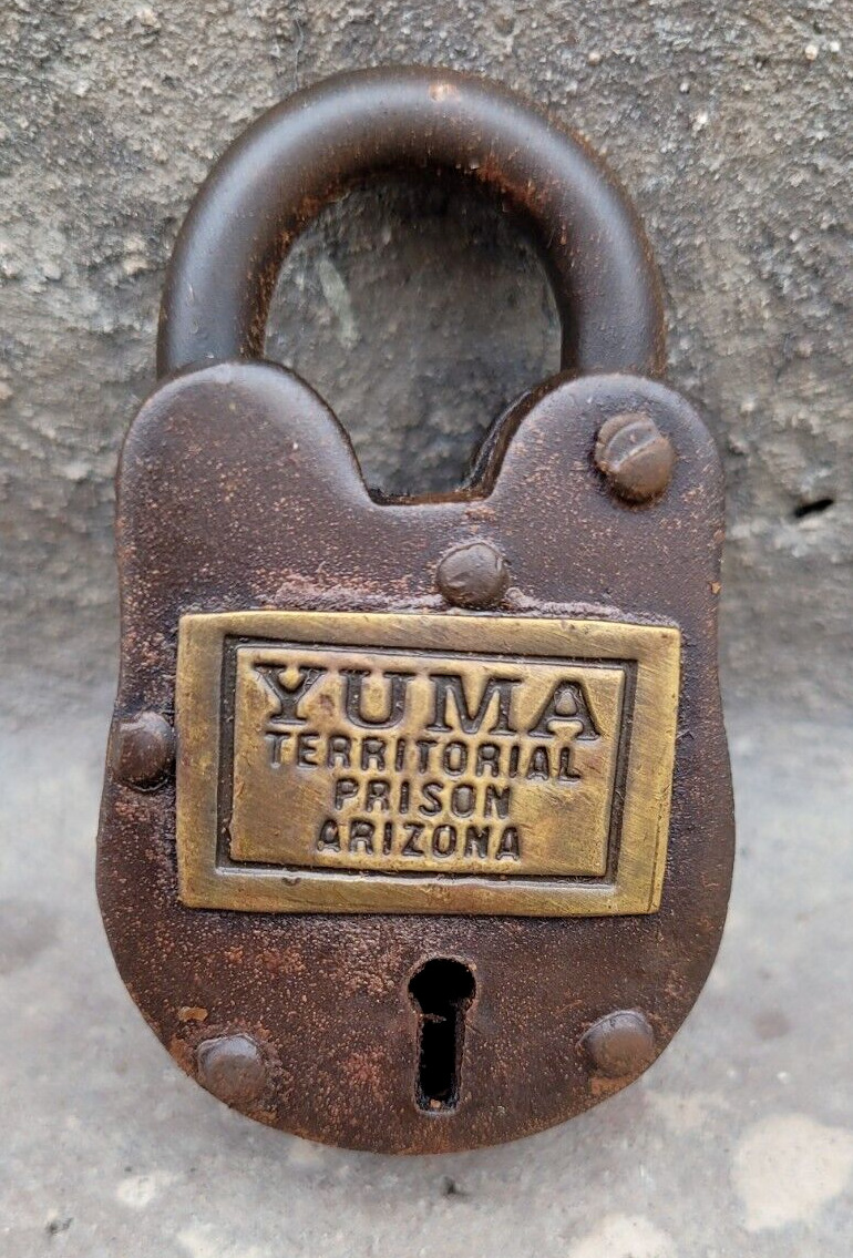 Yuma Territorial Prison Working Cast Iron Lock With 2 Keys Western Decor Padlock