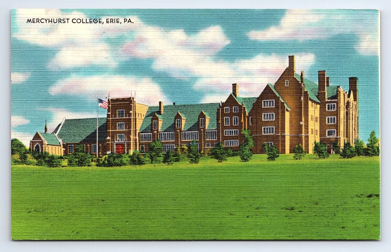 Postcard Mercyhurst College Erie Pennsylvania PA