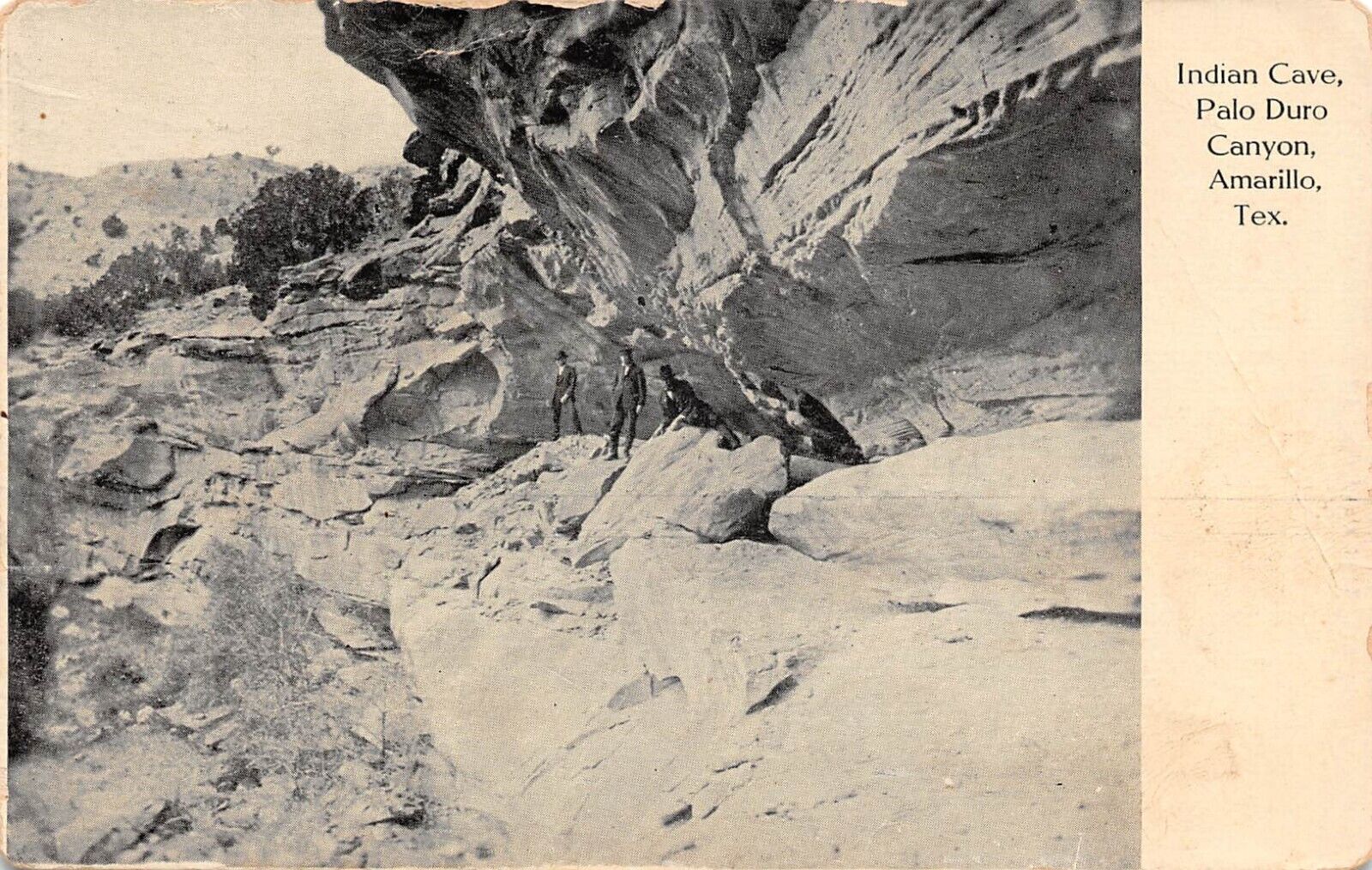 Indian Cave Palo Duro Canyon Amarillo Texas 1908 Postcard