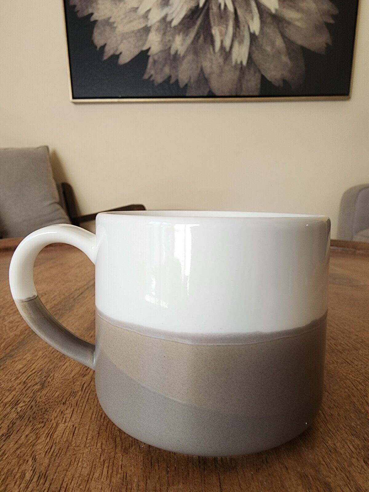 RARE 2014 Starbucks Taupe Gray Swirl Coffee Cup Tea Mug | 10oz