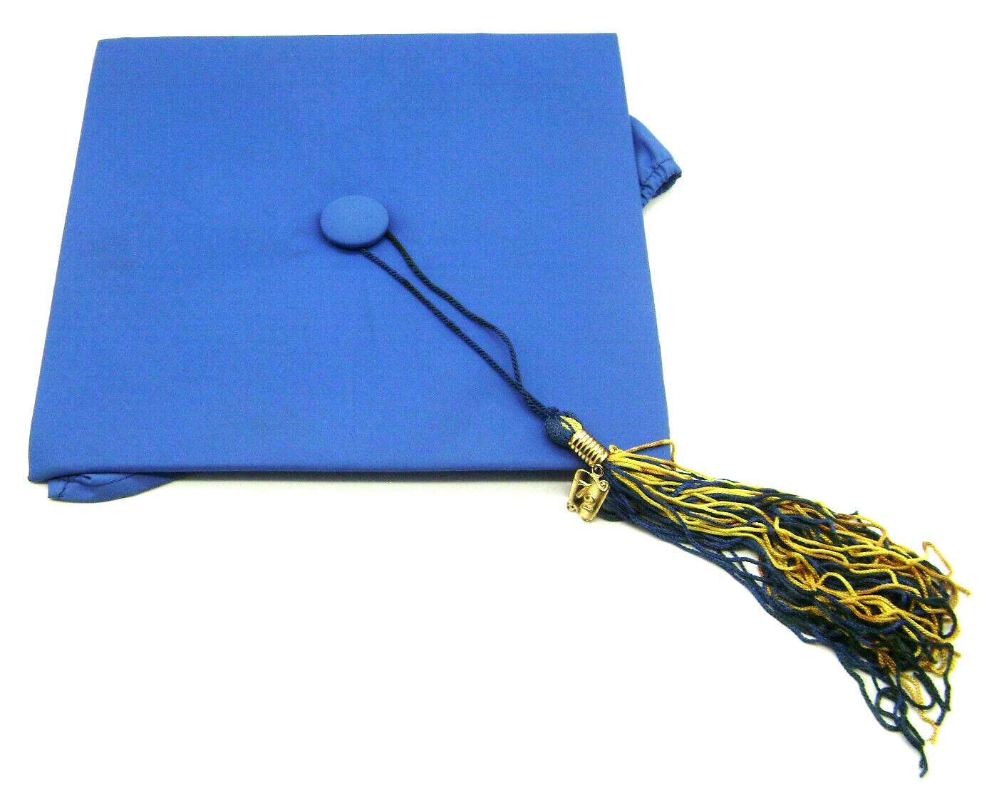 1972 Blue Graduation Cap with Blue & Gold Tassel