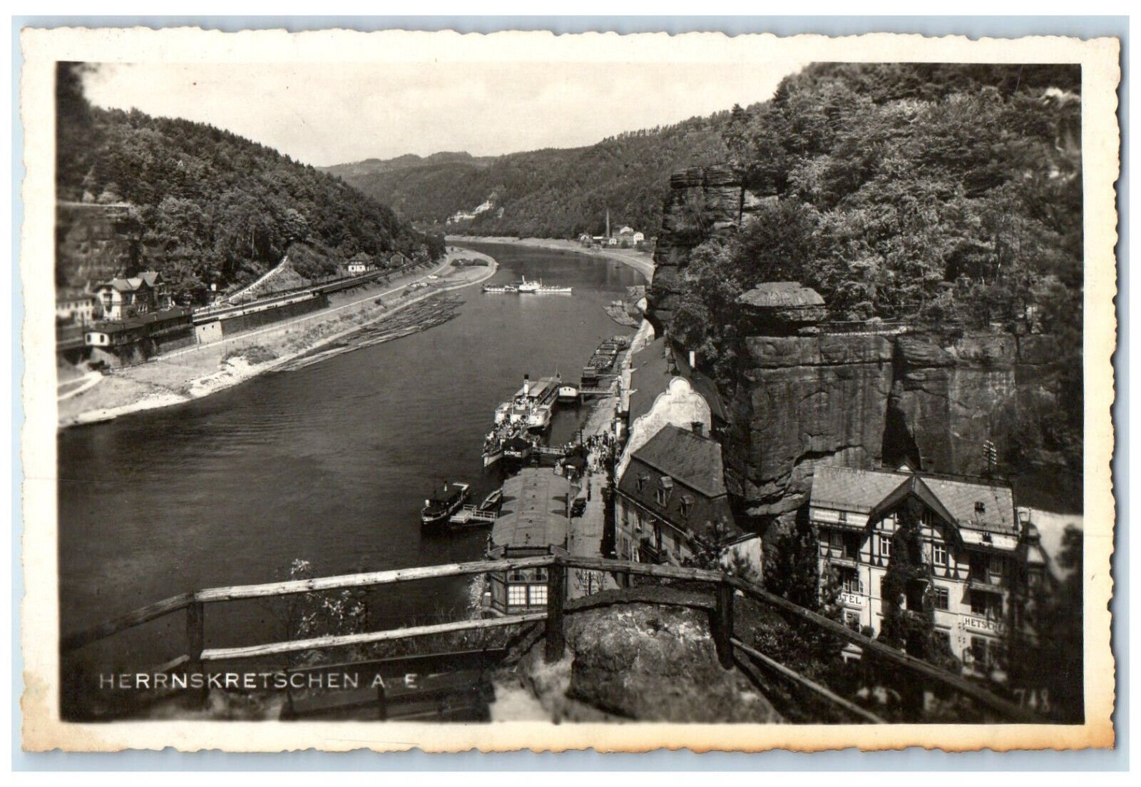 c1940\'s Herrnskretschen A E Czech Republic Vintage Posted RPPC Photo Postcard
