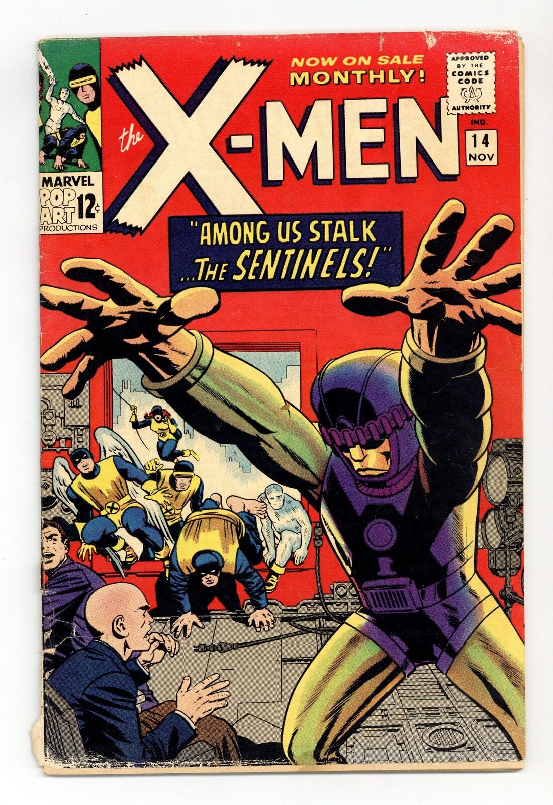 Uncanny X-Men #14 GD- 1.8 1965 1st app. Sentinels
