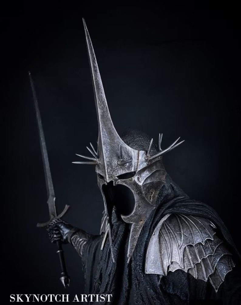 Lord of the rings Witch King of Angmar Cosplay Costume Dark Nazgul Full Suit