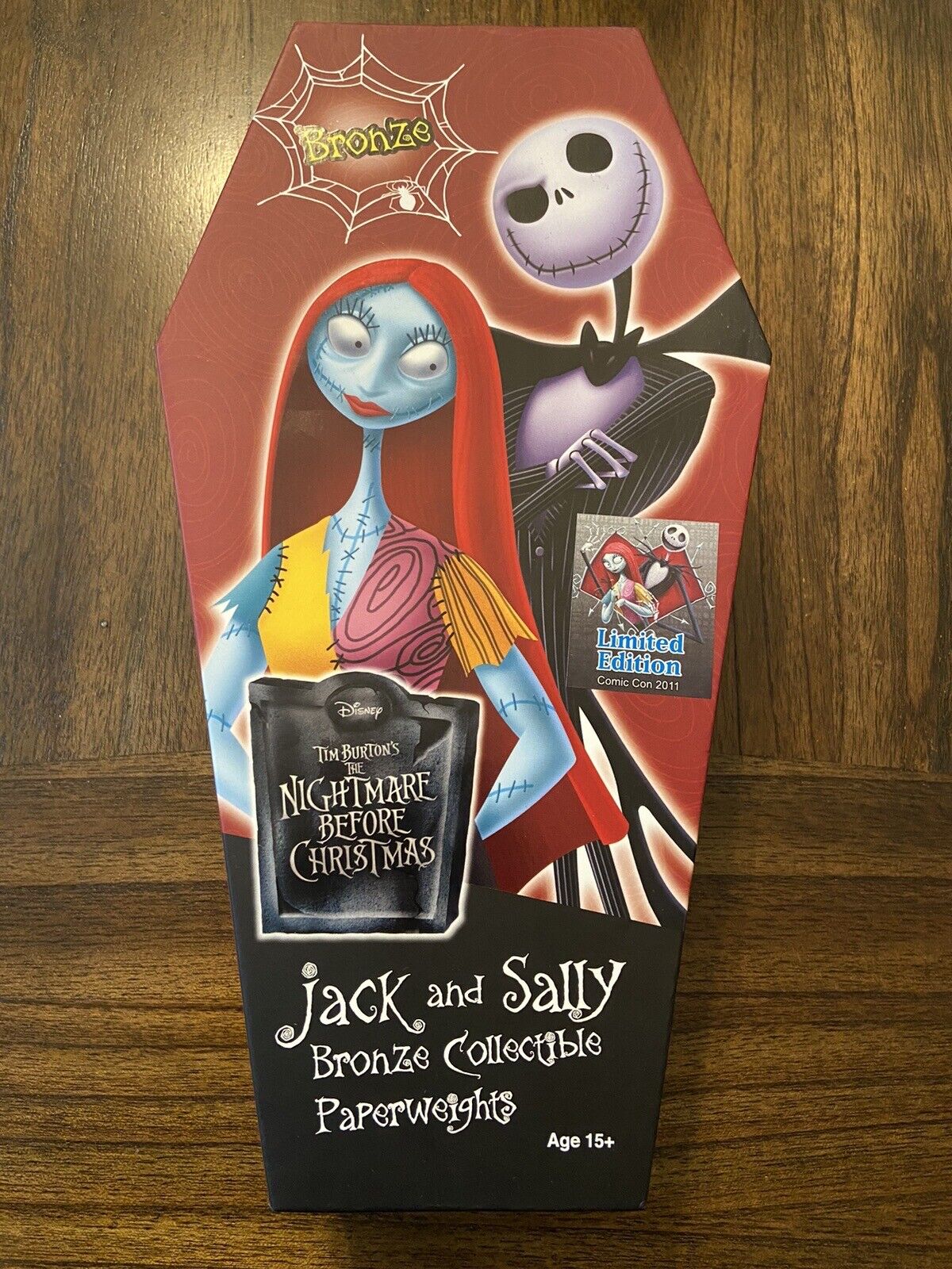 Disney Original Jack And Sally Bronze Collectible Paperweights Limited Edition