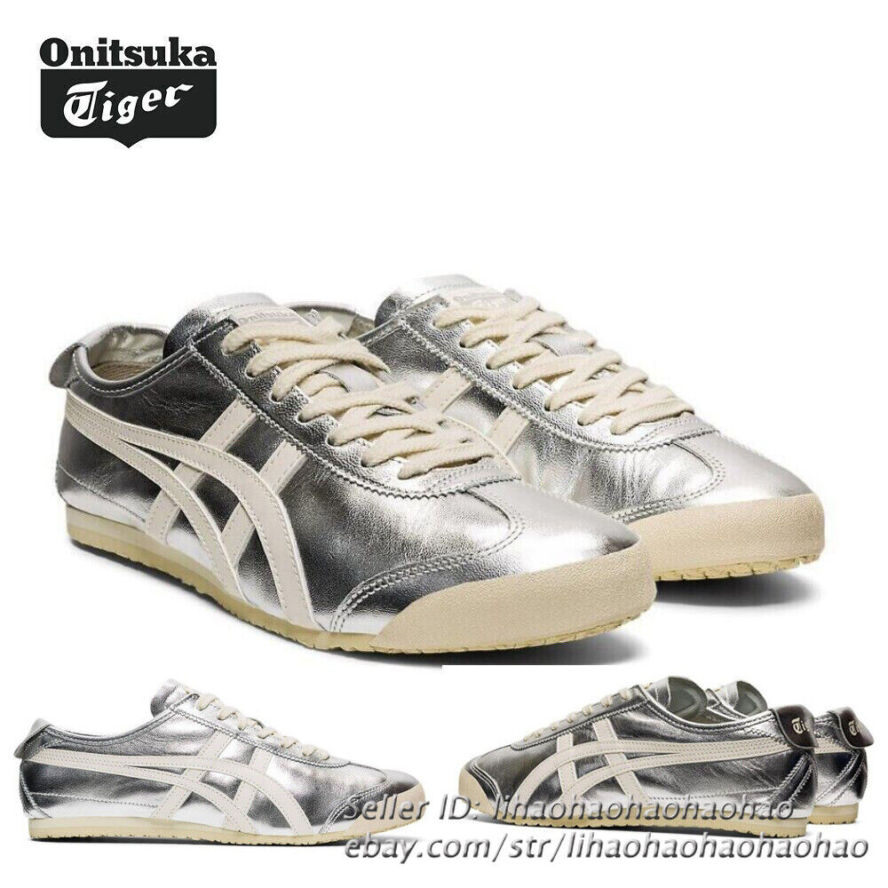 Onitsuka Tiger MEXICO 66 Classic Sneakers Silver/Off White Unisex Shoes