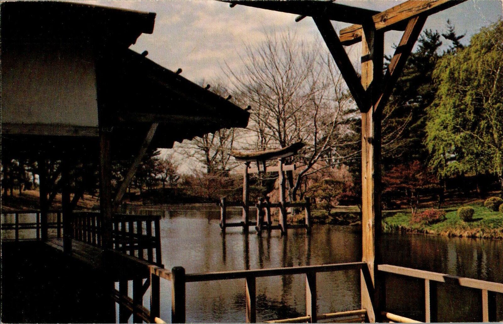 Japanese Garden, Brooklyn Botanic Garden, Brooklyn, New York NY chrome Postcard