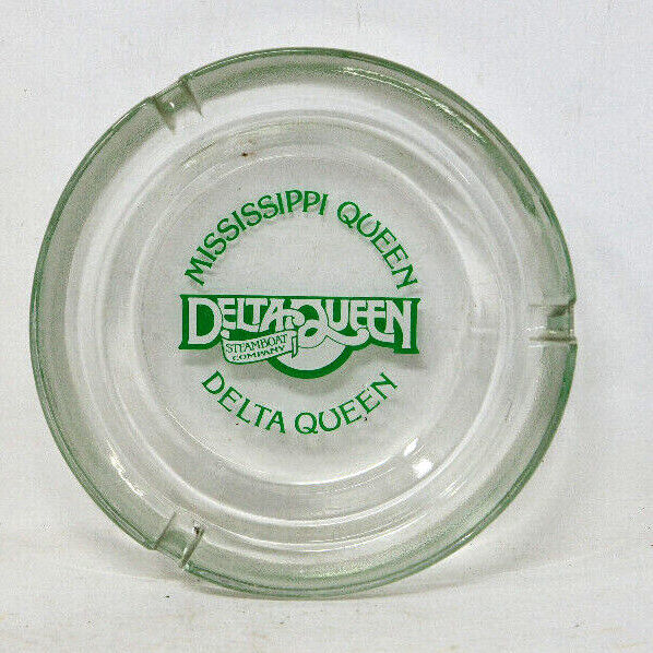 Vintage Mississippi Delta Queen Steamboat Company Grass Ashtray