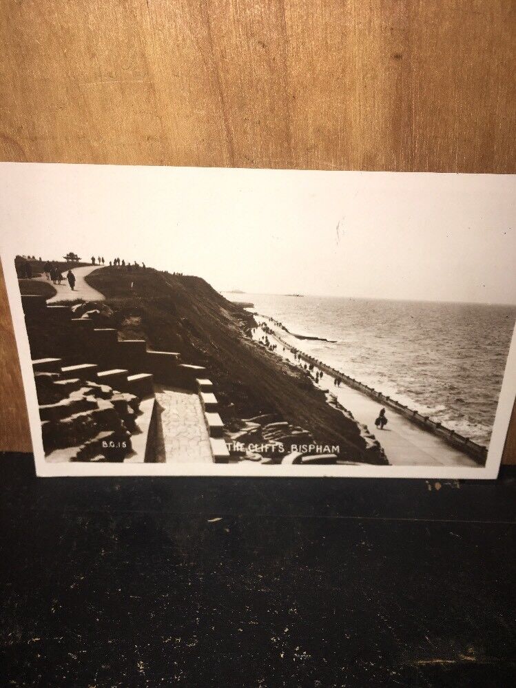 Real Photo Postcard The Cliffs Bispham.