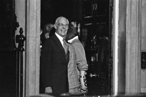 Denis Thatcher husband of Prime Minister Margaret Thatcher 1987 Old Photo