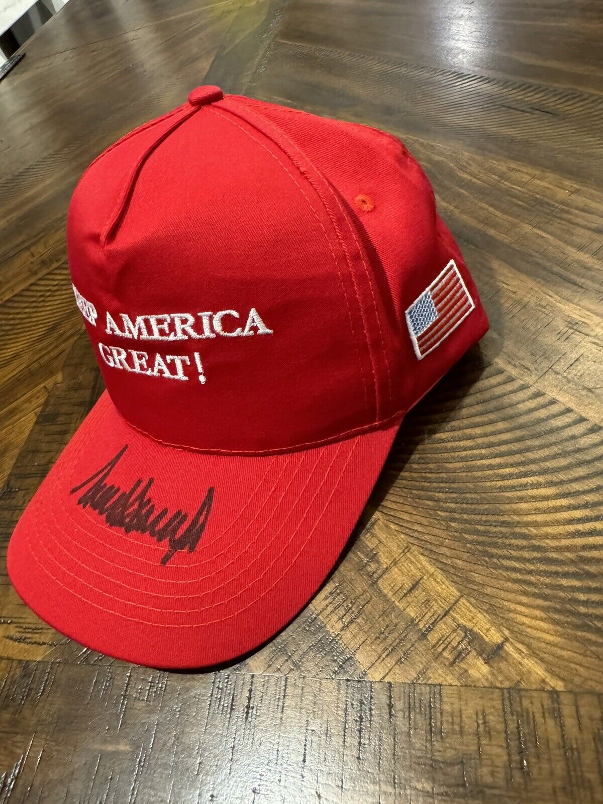 PRESIDENT DONALD TRUMP SIGNED AUTOGRAPH HAT WITH COA KEEP AMERICA GREAT KAG