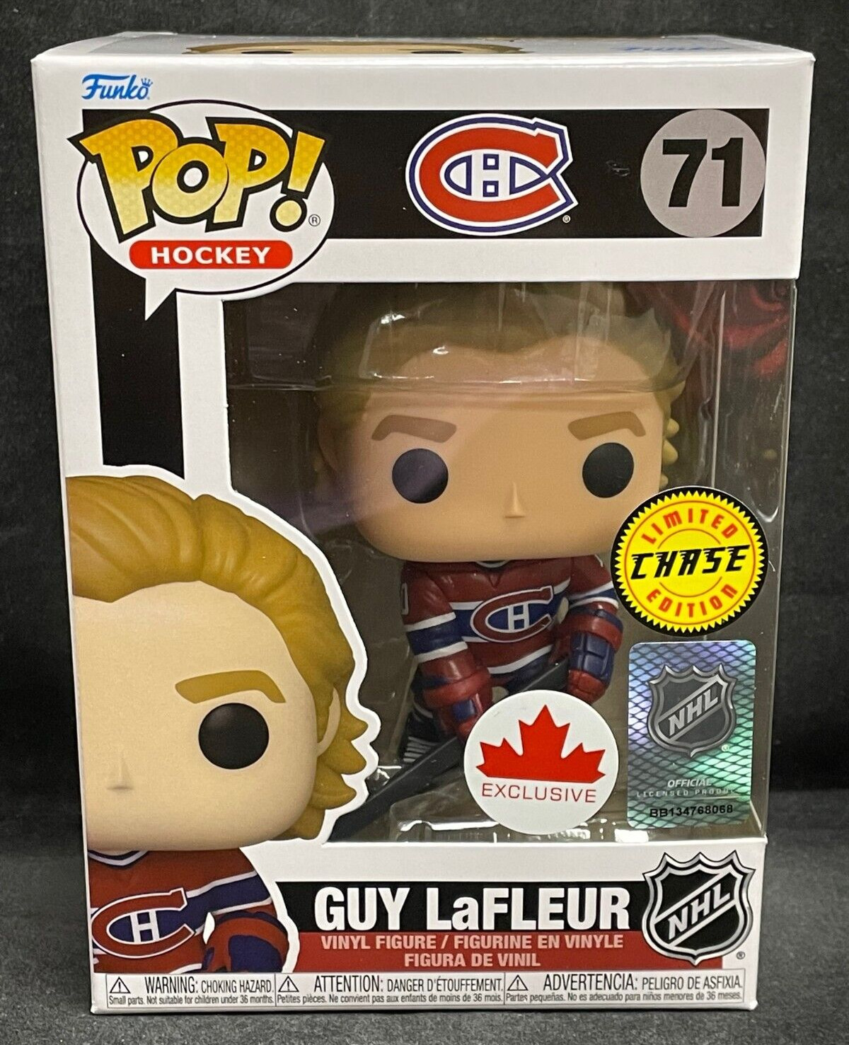 Funko Pop Hockey #71 Guy LaFleur Chase Canada Exclusive NEW W/PROTECTOR