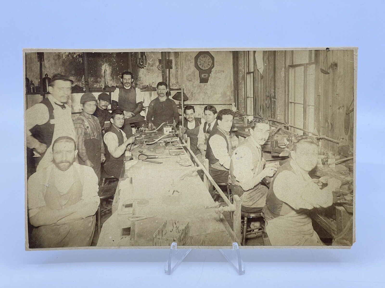 NYC Canal Factory Workers Child Labor Cabinet Card Photo immigrant sweat shop