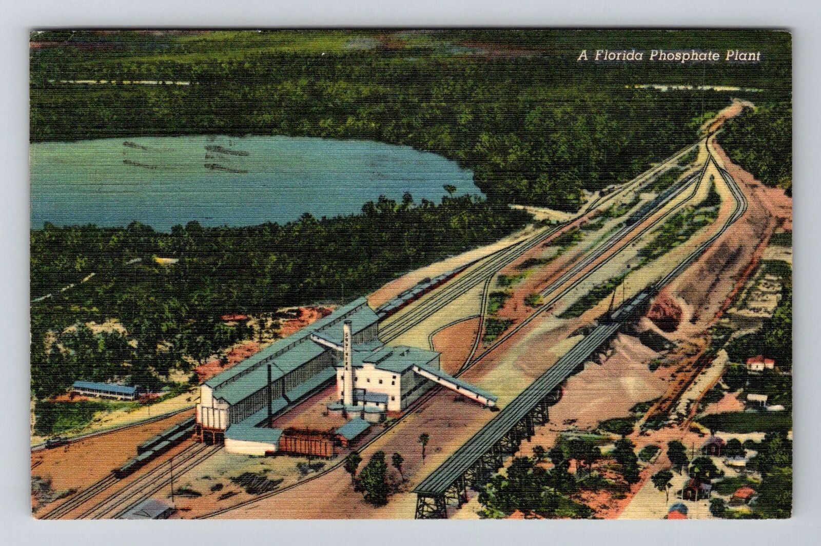 Bartow FL-Florida, Plant Southern Phosphate Corporation c1952 Vintage Postcard