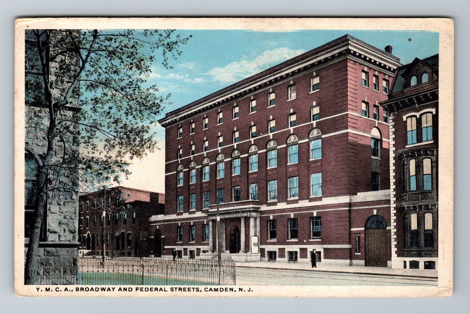Camden NJ-New Jersey, YMCA Broadway And Federal Streets, Vintage Postcard