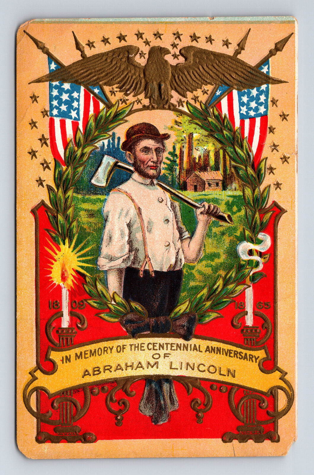 Abraham Lincoln Centennial Anniversary Postcard