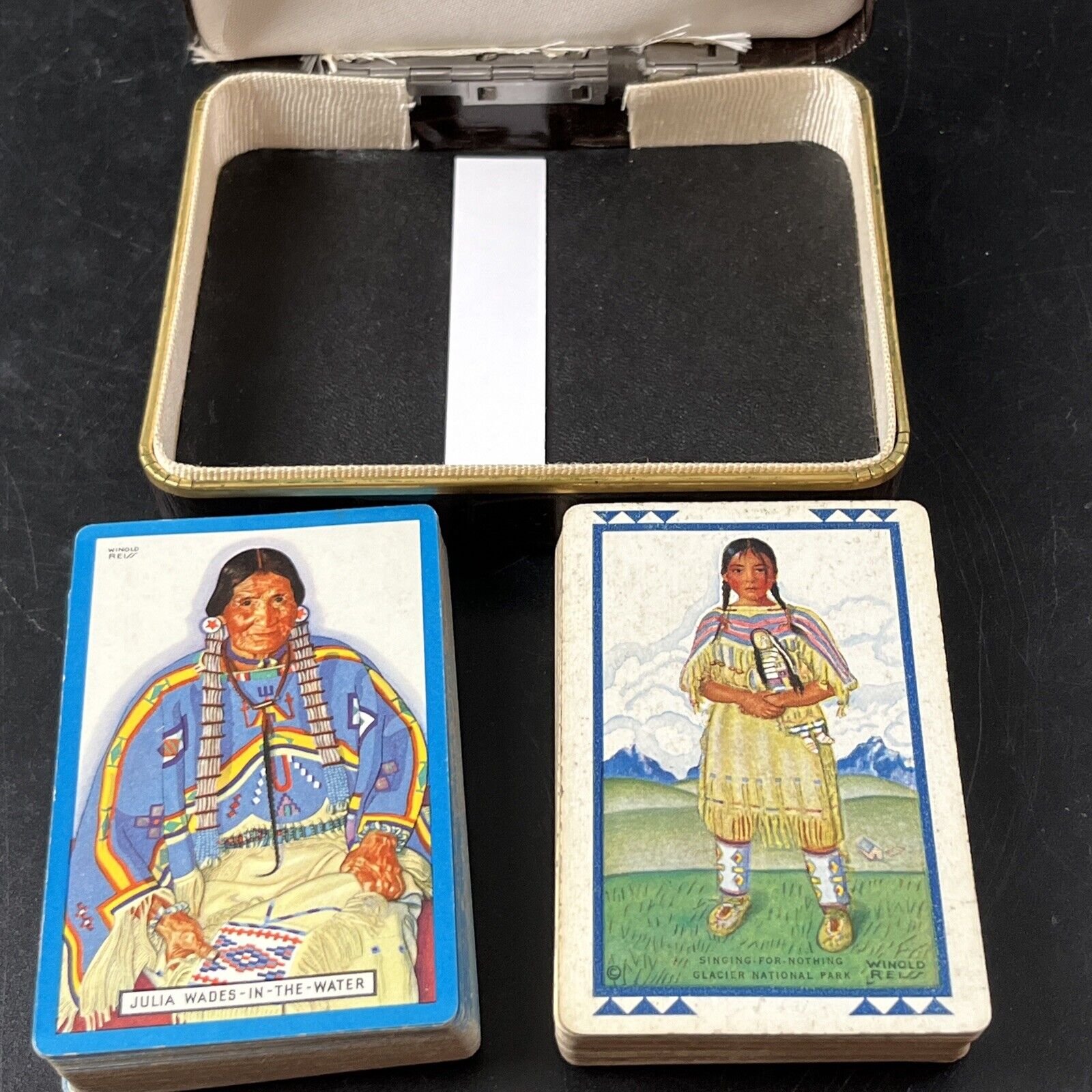 2 Decks Great Northern Railway Playing Cards Native American Art Reiss No Jokers