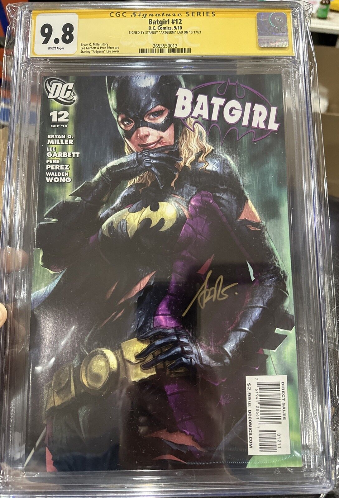 Batgirl #12- Iconic Stanley “Artgerm” Lau Cover Art; CGC 9.8-Signed By Artgerm